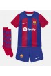 Fotbalové Dres Barcelona Ansu Fati #10 Dětské Domácí Oblečení 2023-24 Krátký Rukáv (+ trenýrky)
